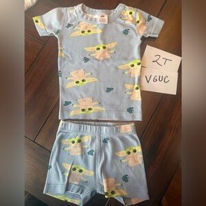 SOLD Hanna Andersson Grogu Baby Yoda Short John Pajamas